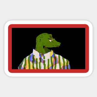 Crocodile Danger Sticker